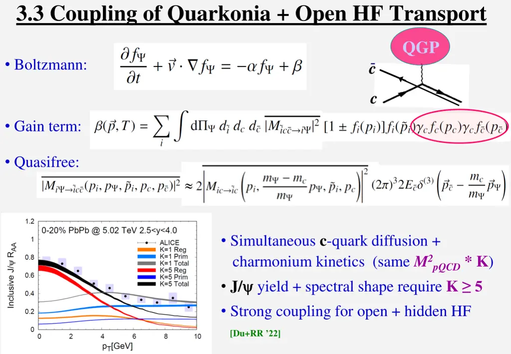 3 3 coupling of quarkonia open hf transport