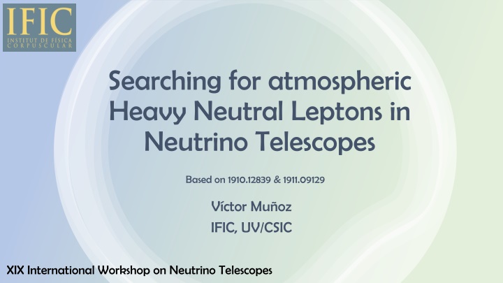 searching for atmospheric heavy neutral leptons