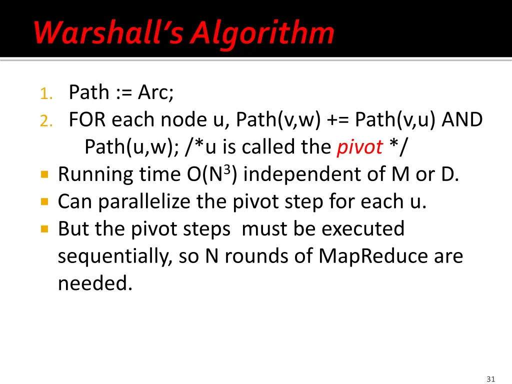 1 path arc 2 for each node u path v w path