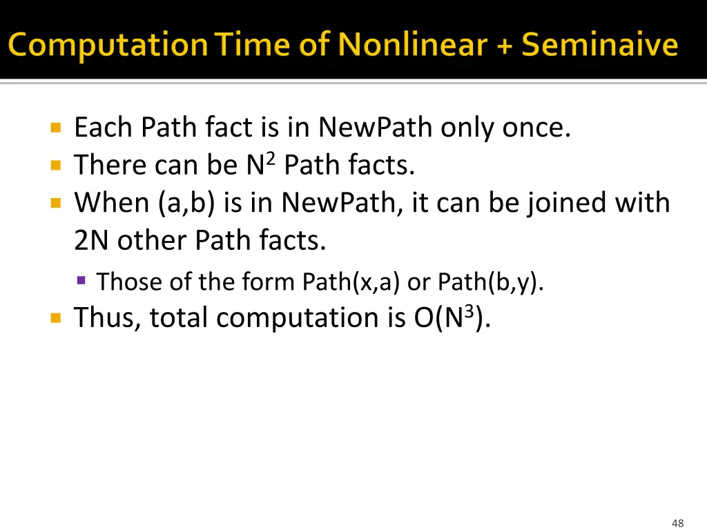 each path fact is in newpath only once there