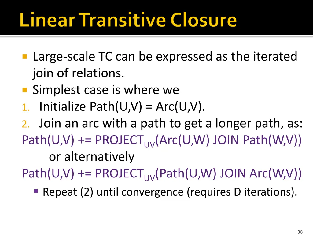 large scale tc can be expressed as the iterated