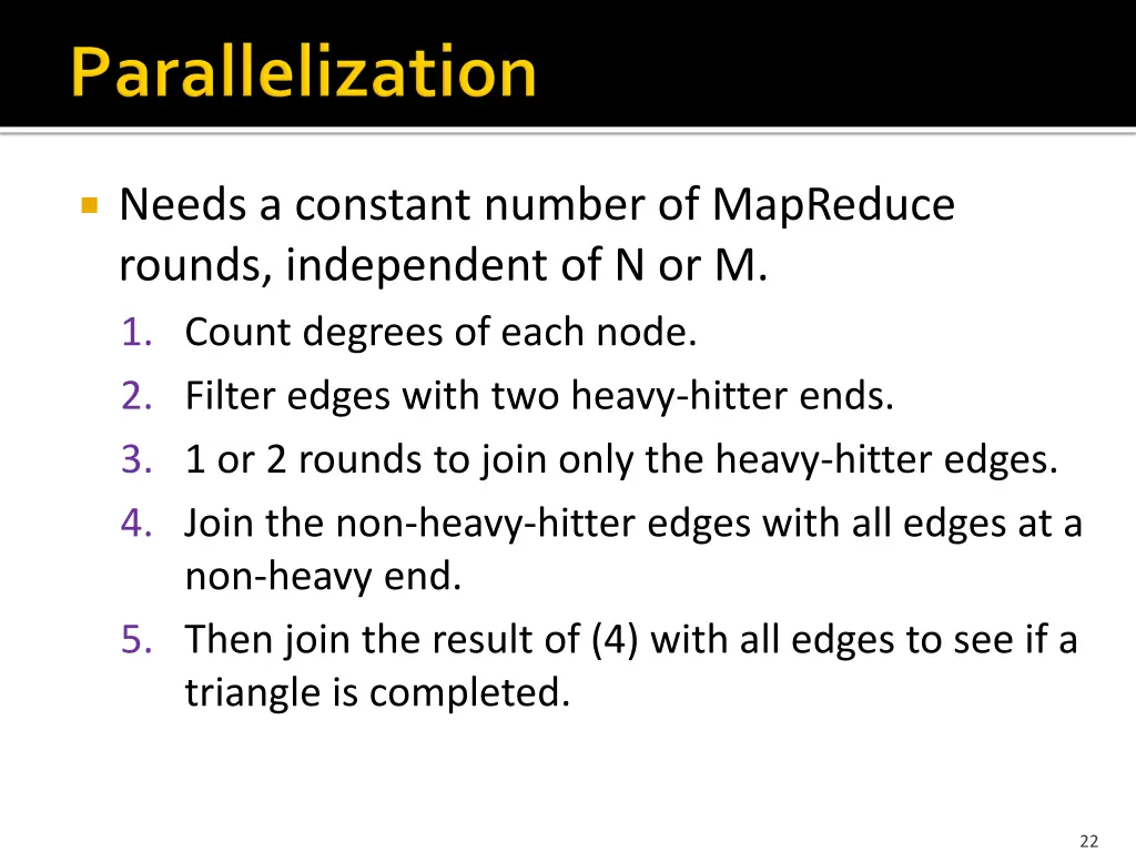 needs a constant number of mapreduce rounds