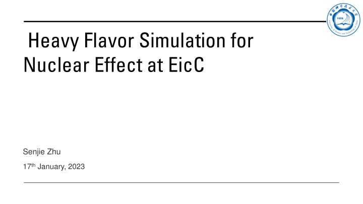 heavy flavor simulation for nuclear effect at eicc