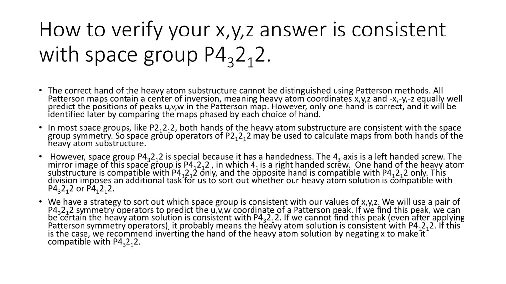 how to verify your x y z answer is consistent