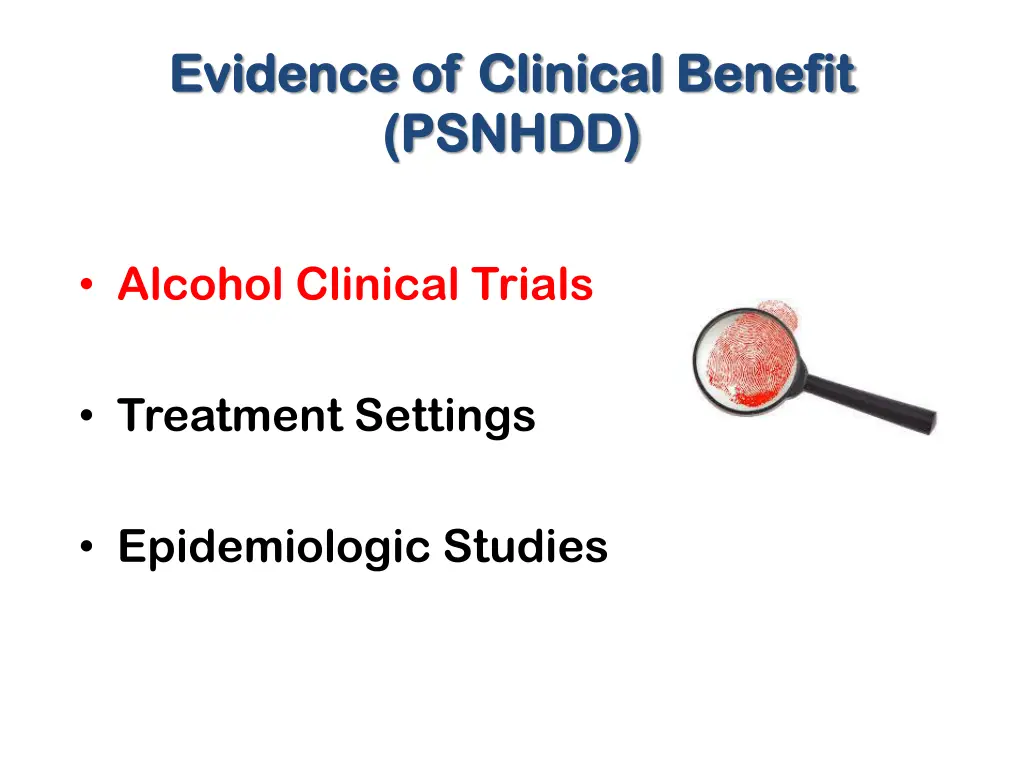 evidence of clinical benefit evidence of clinical 1