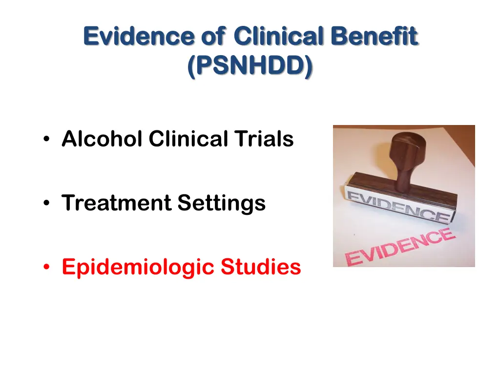 evidence of clinical benefit evidence of clinical 3