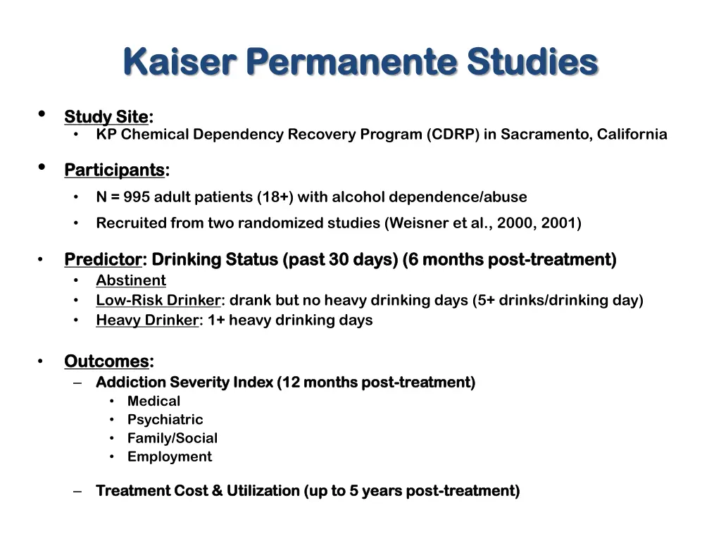 kaiser permanente studies kaiser permanente