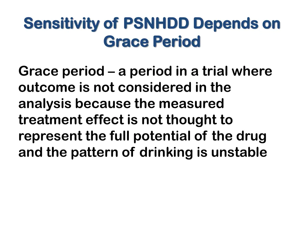 sensitivity of psnhdd depends on sensitivity