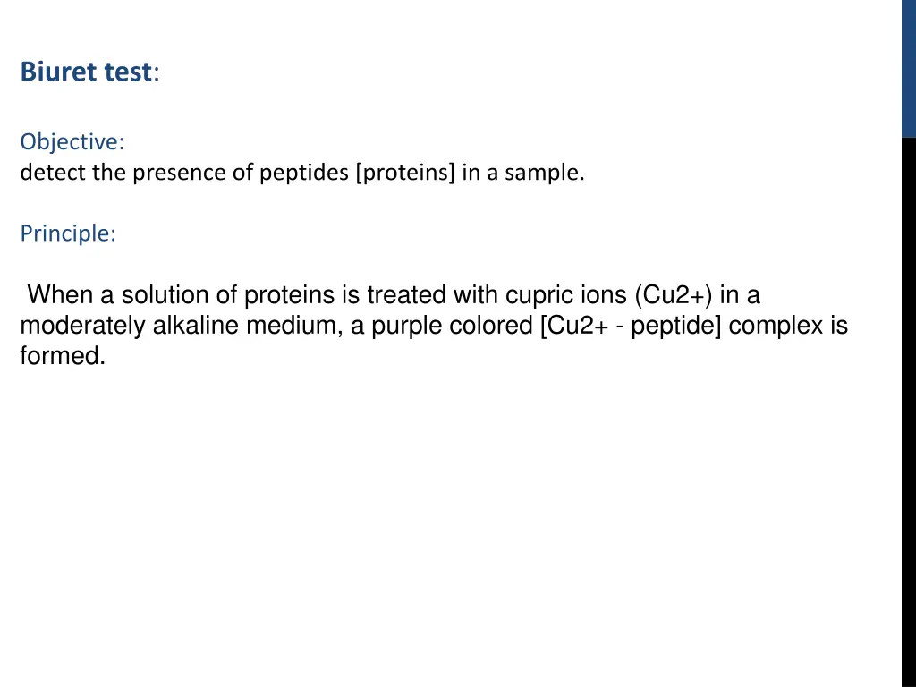 biuret test