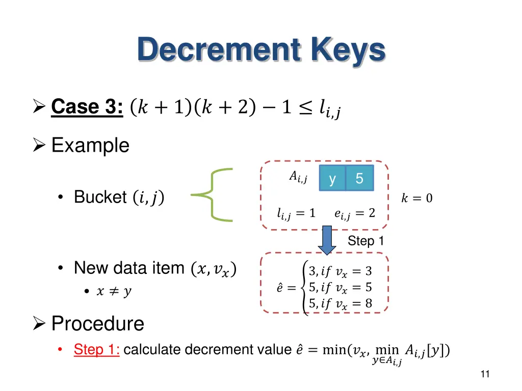 decrement keys