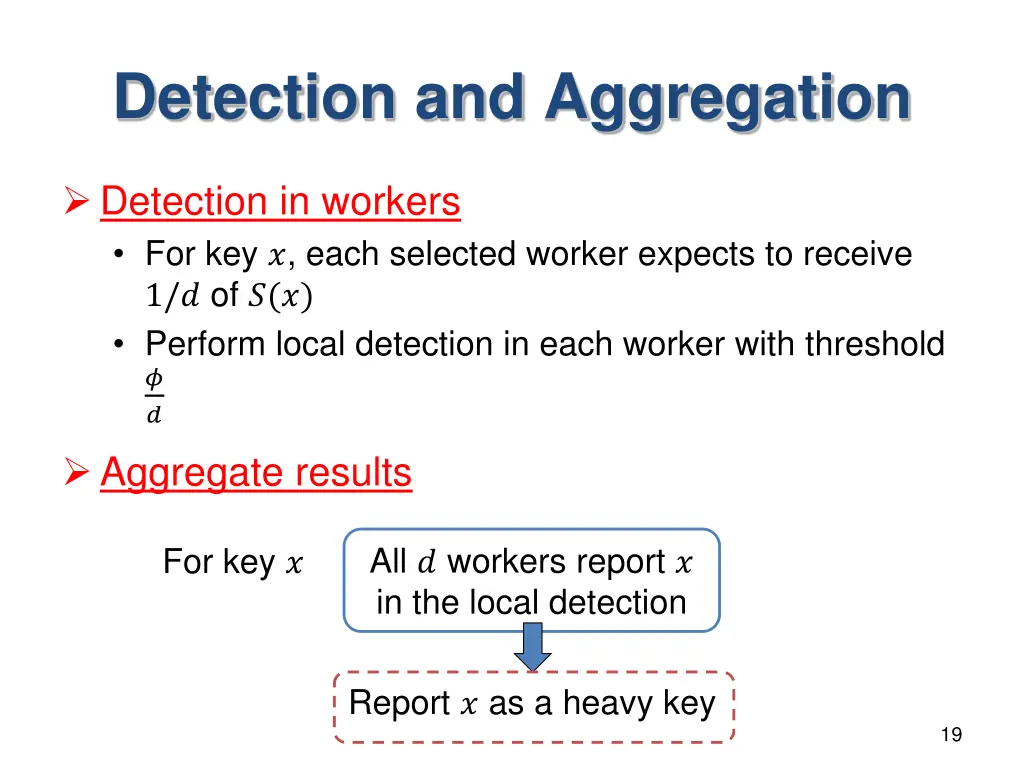 detection and aggregation