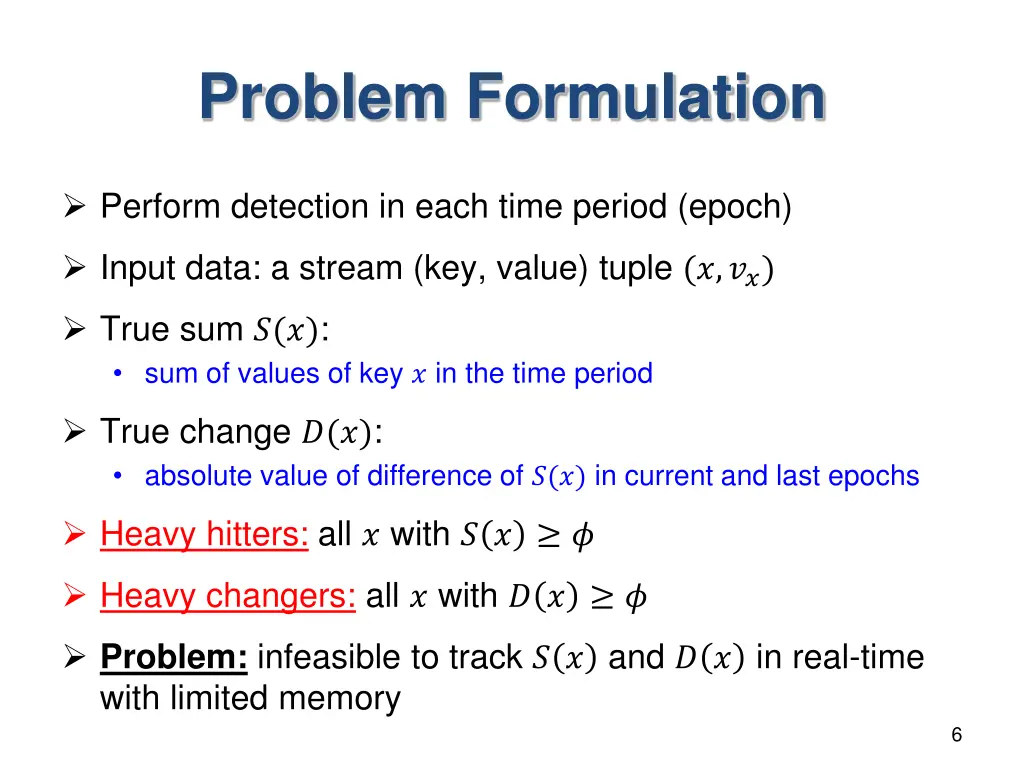 problem formulation