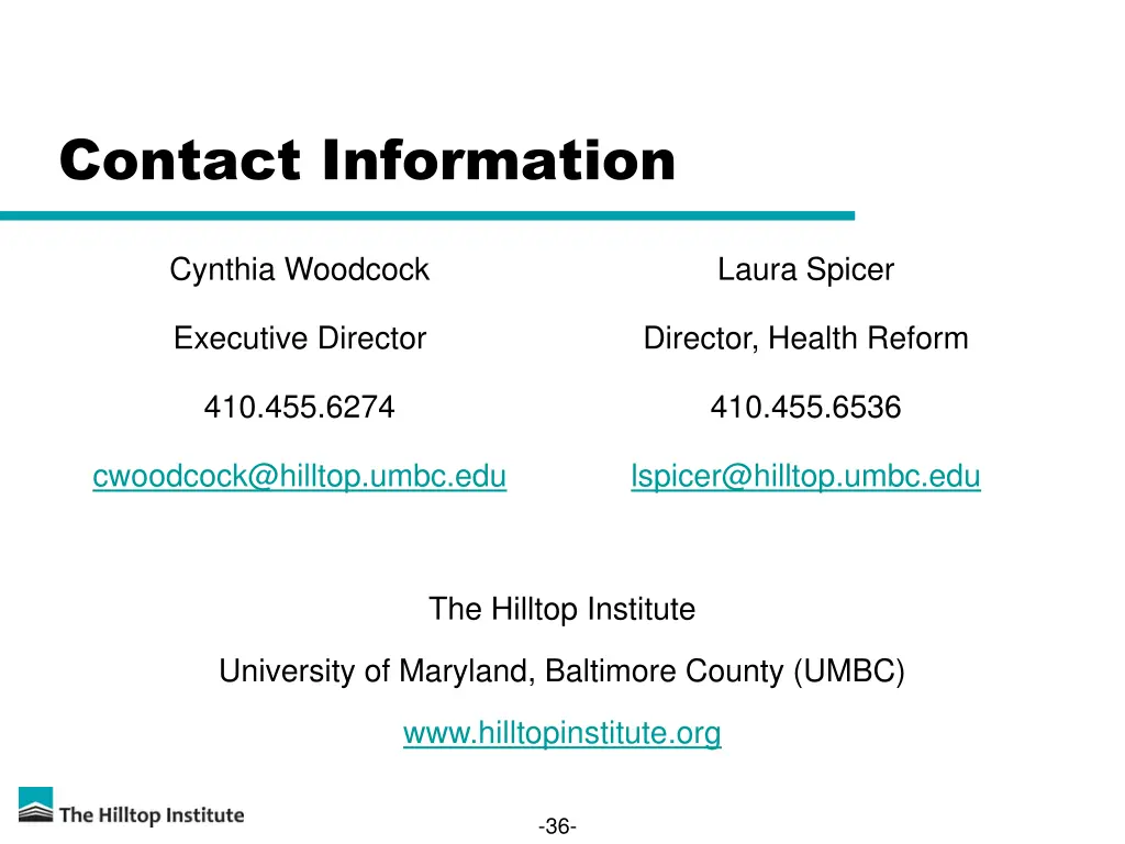 contact information