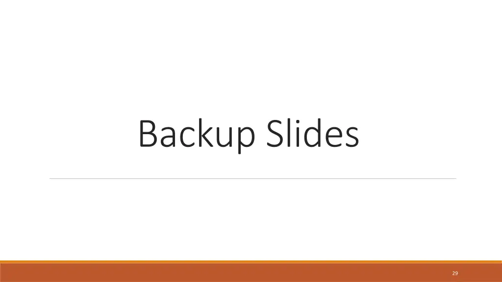 backup slides