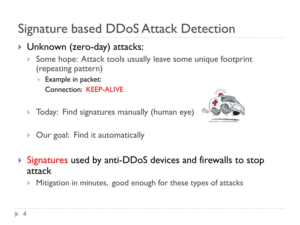 signature based ddosattack detection