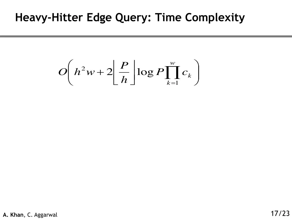 heavy hitter edge query time complexity