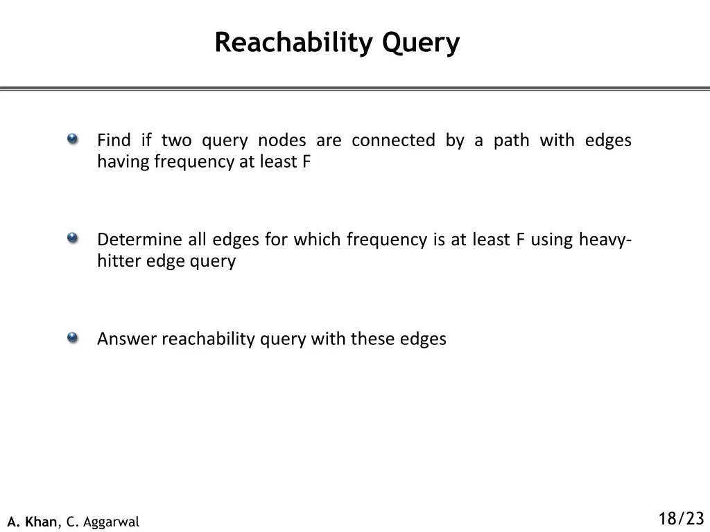 reachability query