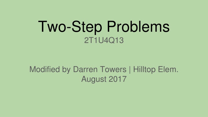 two step problems 2t1u4q13