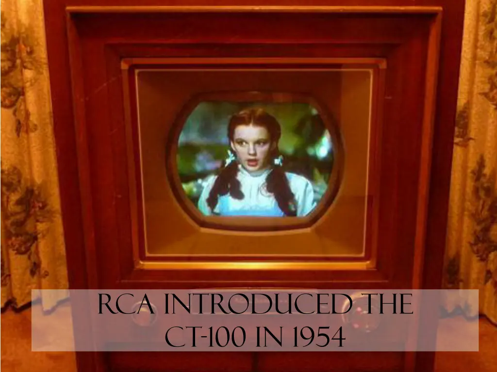 rca introduced the ct 100 in 1954