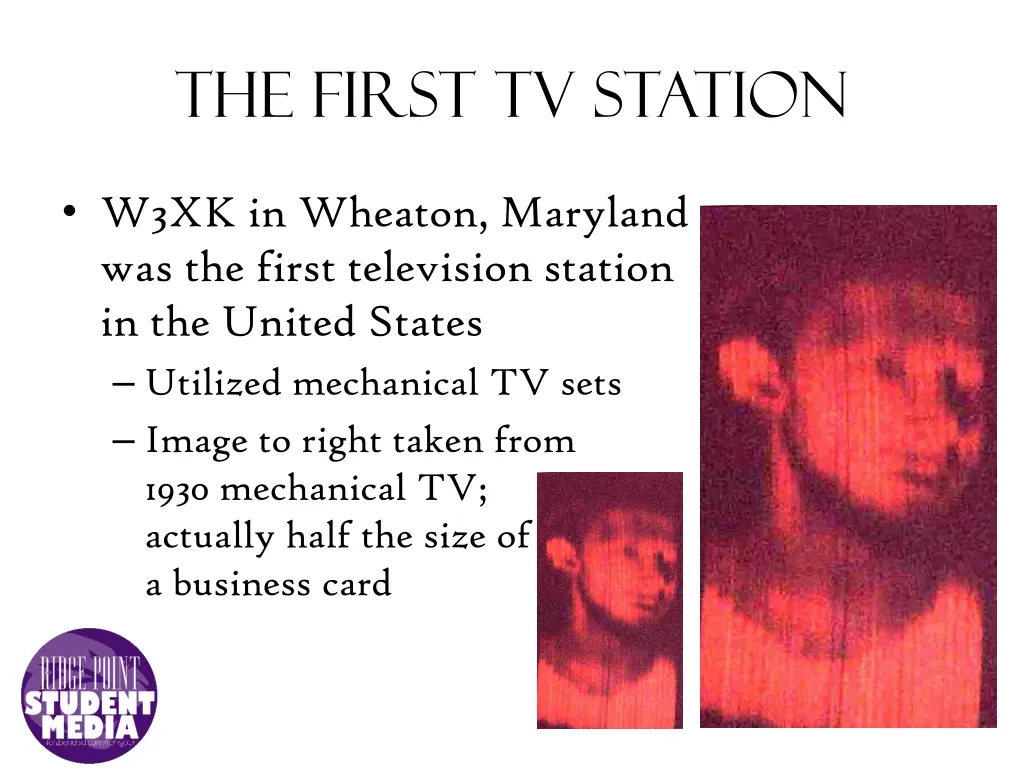 the first tv station