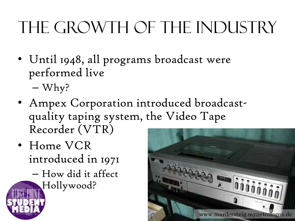 the growth of the industry 1