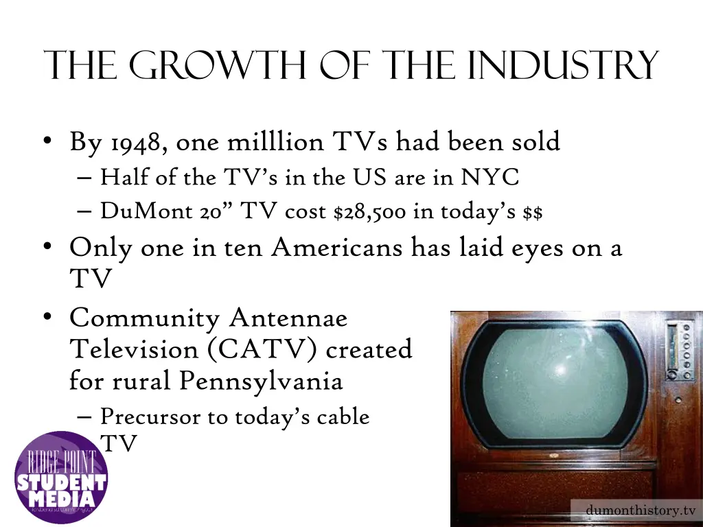 the growth of the industry