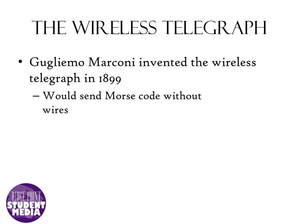 the wireless telegraph