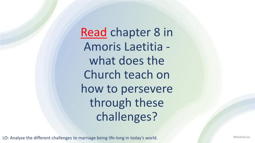 read chapter 8 in amoris laetitia what does