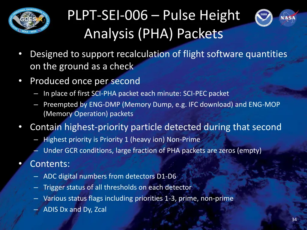 plpt sei 006 pulse height analysis pha packets