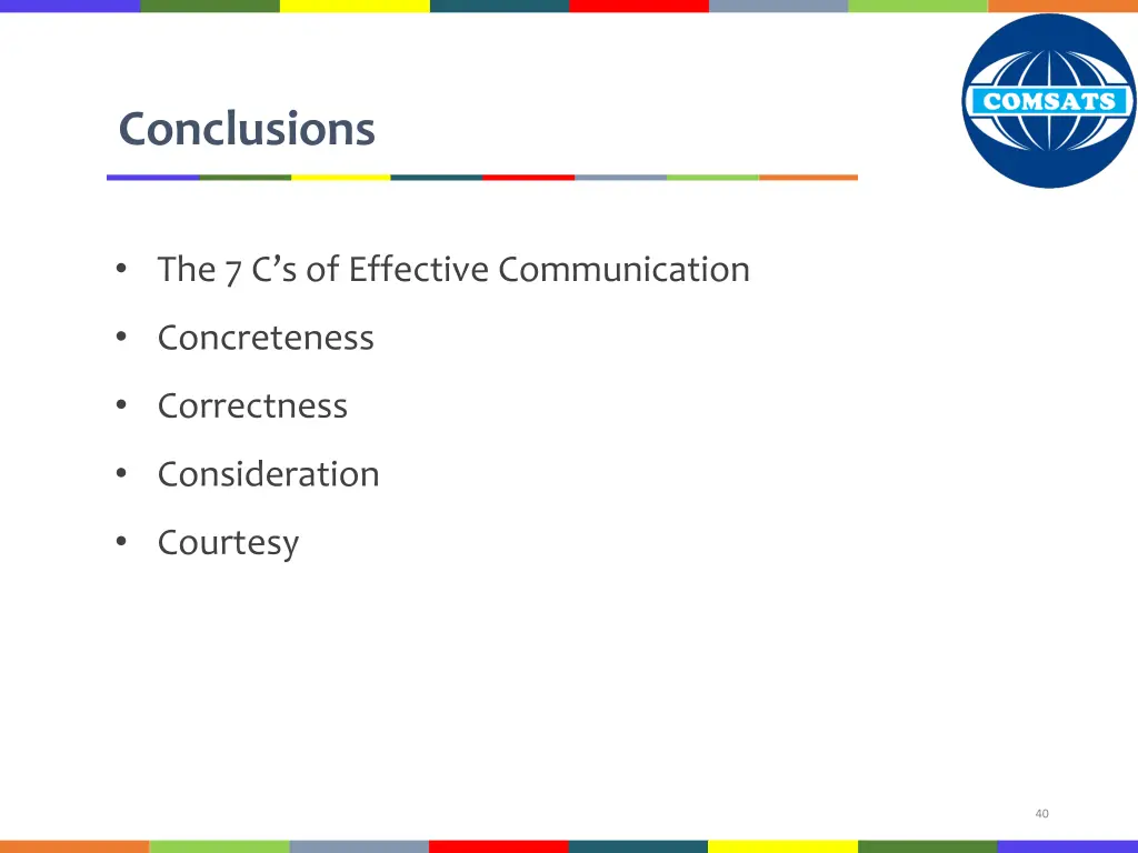 conclusions
