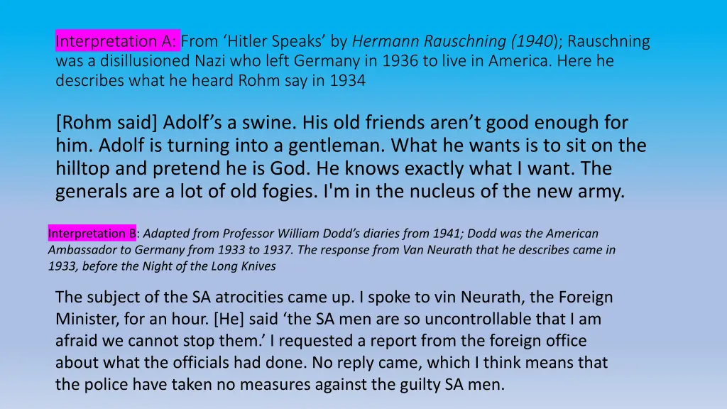 interpretation a from hitler speaks by hermann