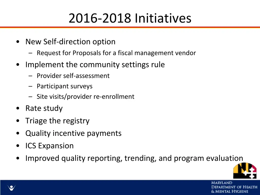 2016 2018 initiatives