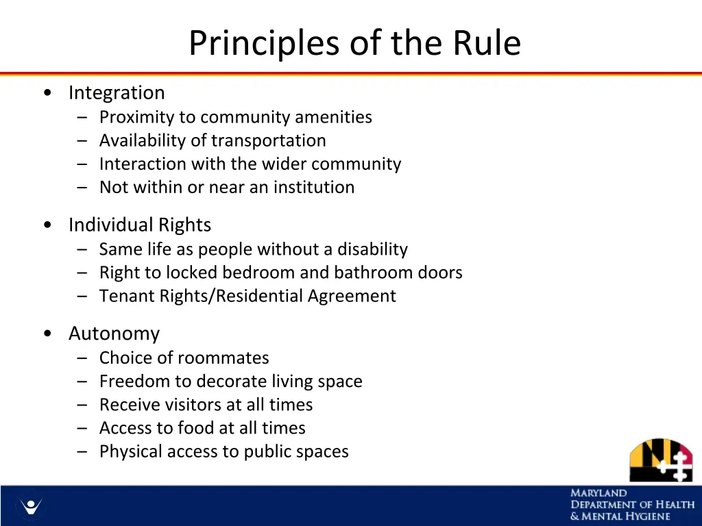 principles of the rule