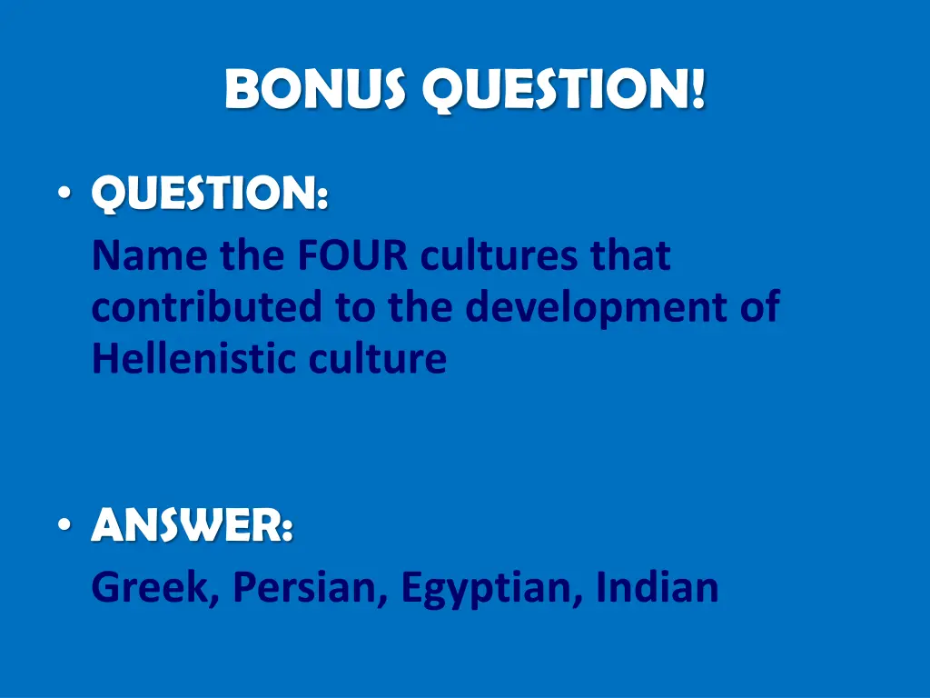 bonus question