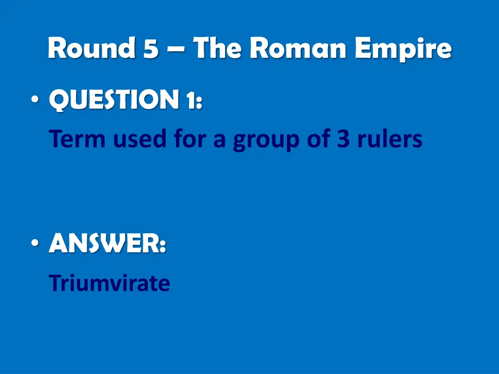 round 5 the roman empire