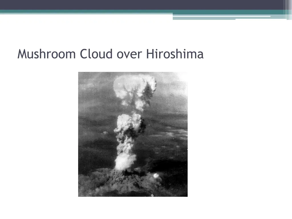 mushroom cloud over hiroshima