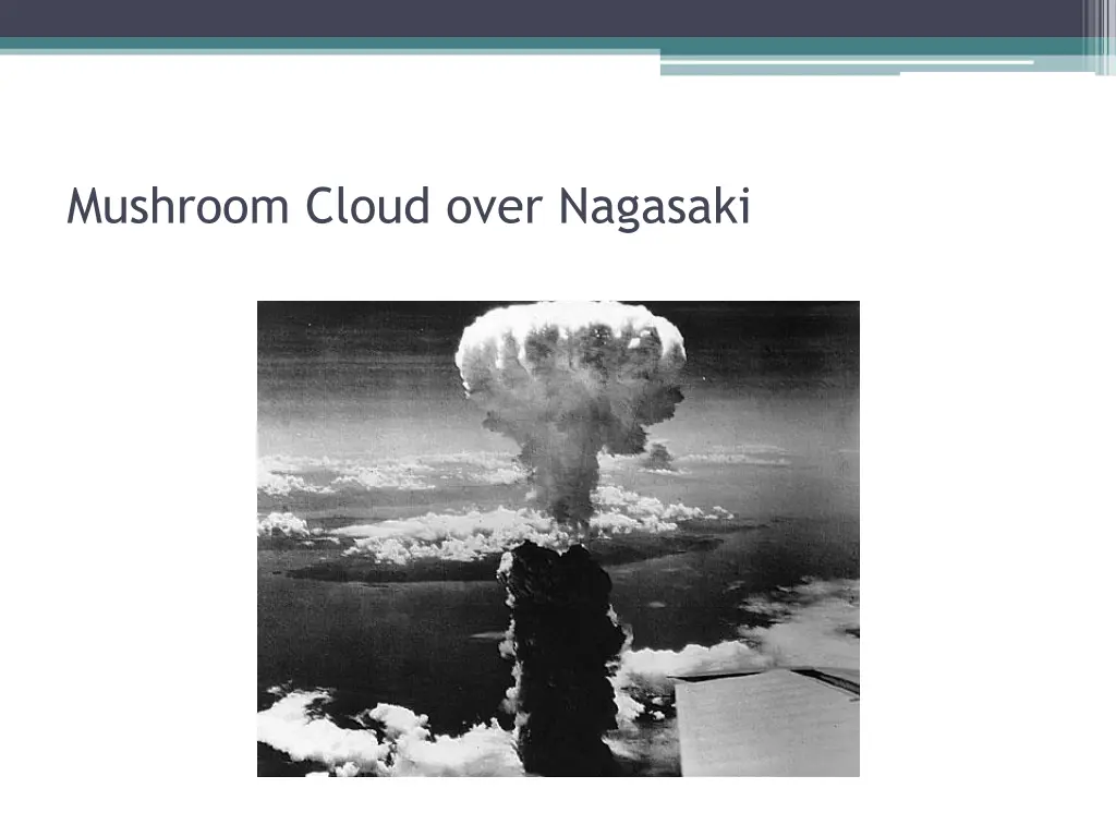 mushroom cloud over nagasaki