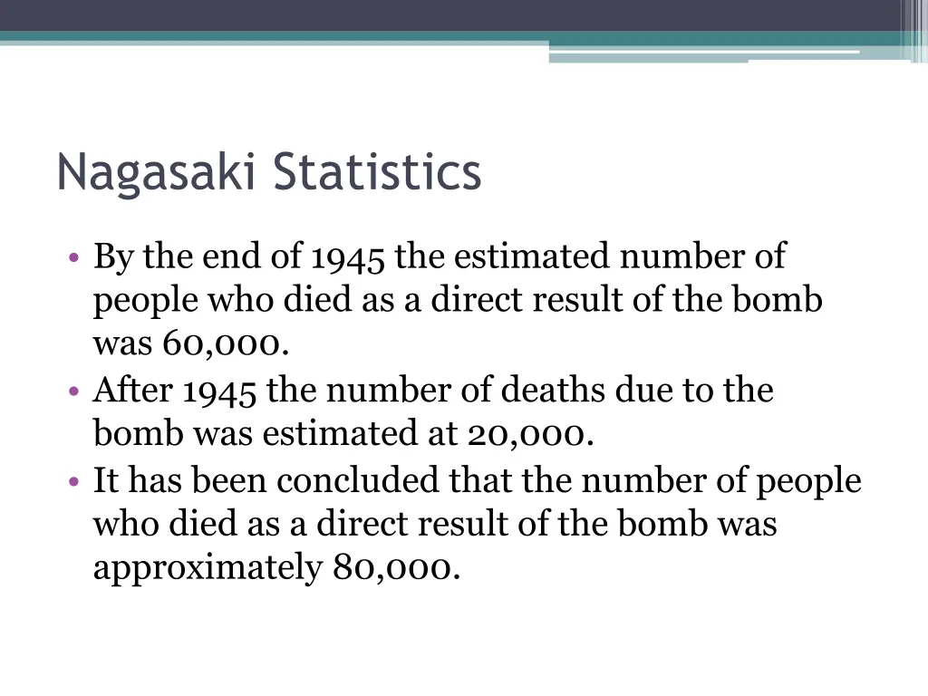 nagasaki statistics