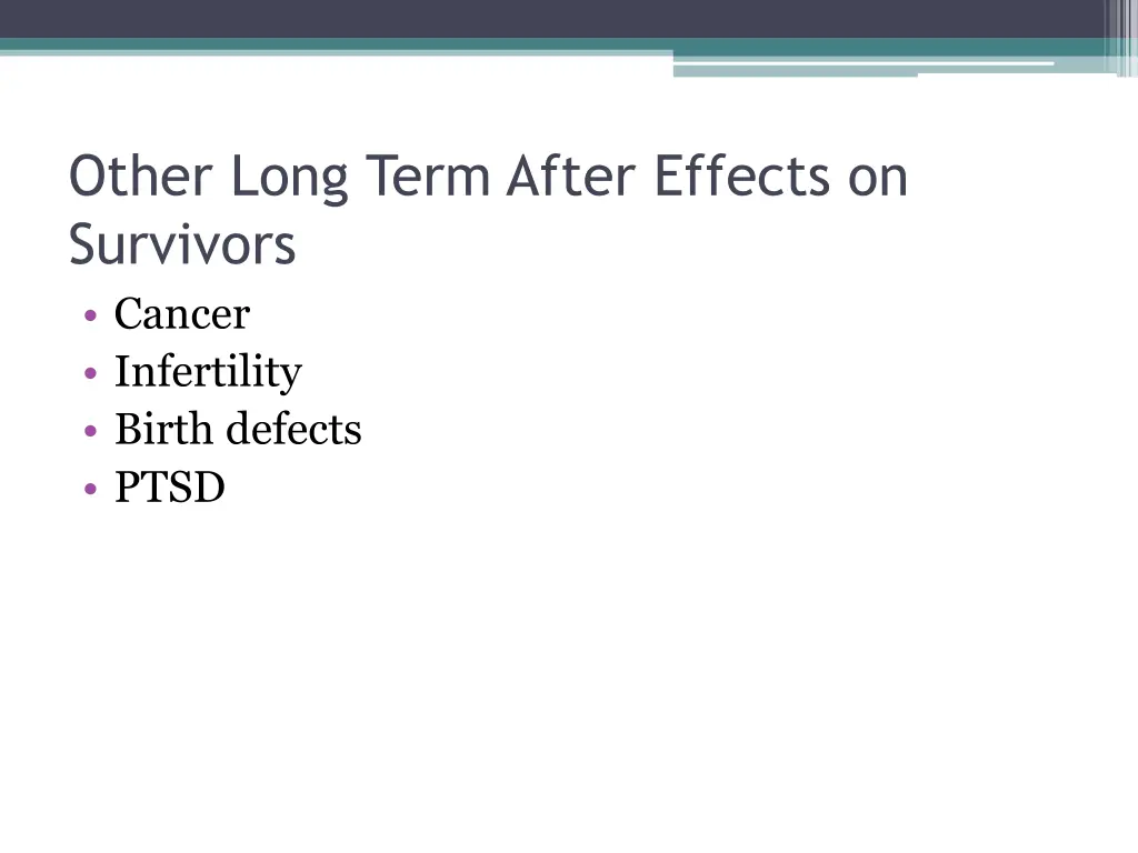 other long term after effects on survivors cancer