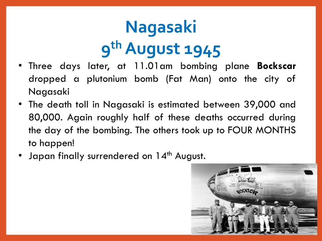 nagasaki 9 th august 1945