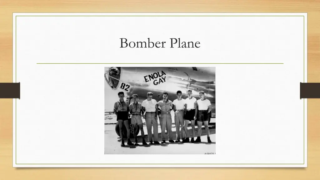 bomber plane