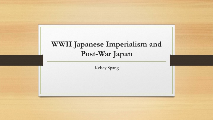 wwii japanese imperialism and post war japan