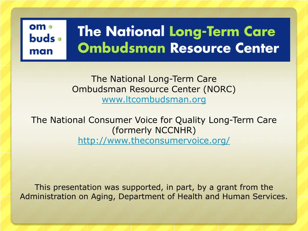 the national long term care ombudsman resource