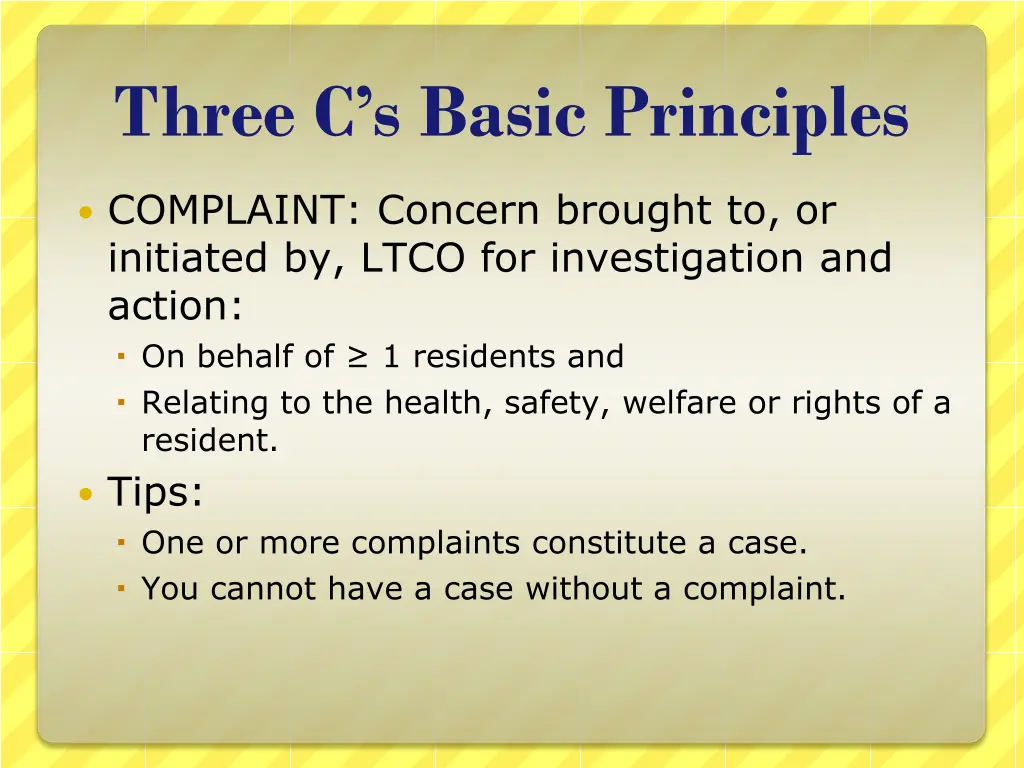 three c s basic principles 1