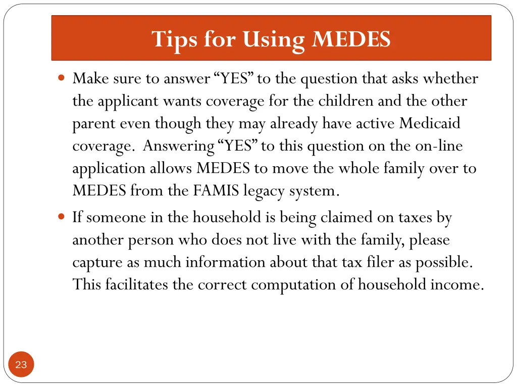 tips for using medes 1