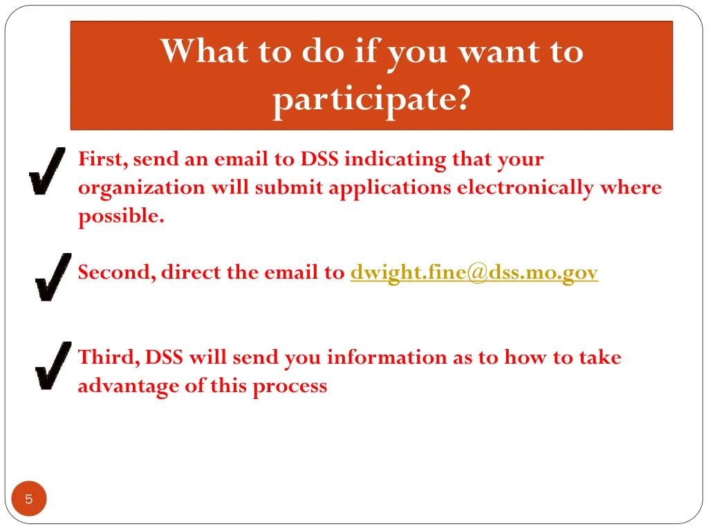 what to do if you want to participate