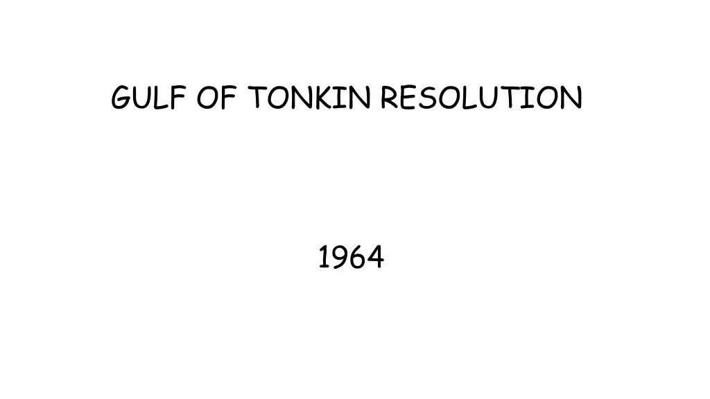 gulf of tonkin resolution