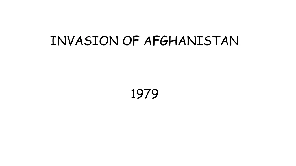 invasion of afghanistan