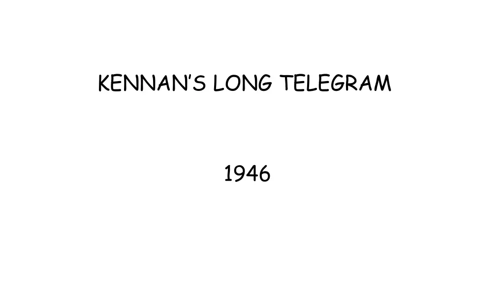 kennan s long telegram