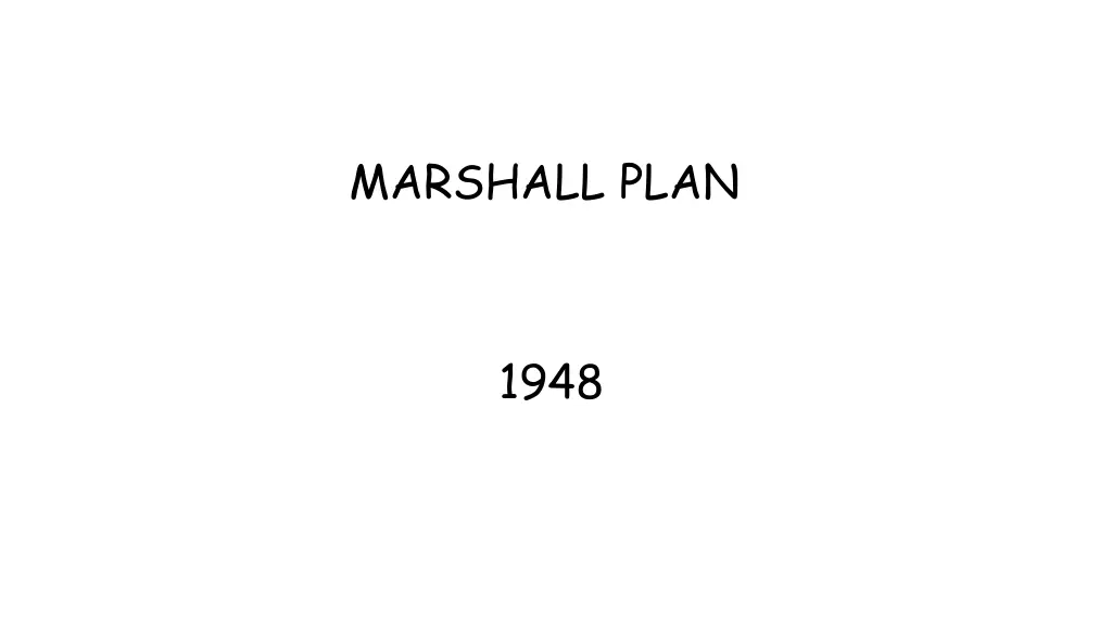 marshall plan